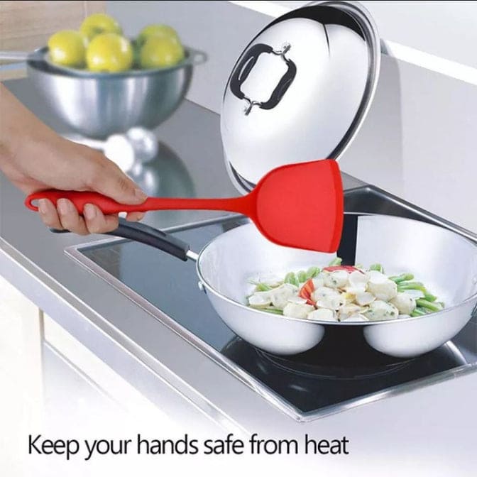 Multifunctional Non-Stick Silicone Spatula, Egg Fish Frying Pan Scoop, Fried Showel Cooking Utensil, Heat Resistant Silicone Spatula Multifunctional Non-Stick Silicone Spatula, Egg Fish Frying Pan Scoop, Fried Showel Cooking Utensil, Heat Resistant Silicone Spatula